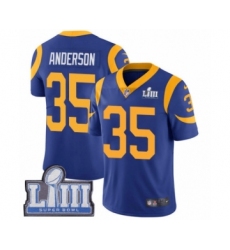 Men's Nike Los Angeles Rams #35 C.J. Anderson Royal Blue Alternate Vapor Untouchable Limited Player Super Bowl LIII Bound NFL Jersey