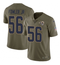 Men's Nike Los Angeles Rams #56 Dante Fowler Jr Limited Olive 2017 Salute to Service NFL Jersey