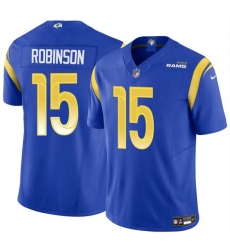 Men's Los Angeles Rams #15 Demarcus Robinson Blue 2024 F.U.S.E. Vapor Untouchable Stitched Football Jersey