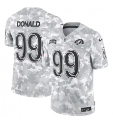 Men's Los Angeles Rams #99 Aaron Donald 2024 Arctic Camo Salute To Service Limited Stitched Football Jersey