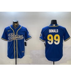 Men's Los Angeles Rams #99 Royal Cool Base Stitched Baseball Jerseys