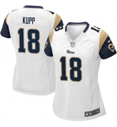 Women's Nike Los Angeles Rams #18 Cooper Kupp Game White NFL Jersey