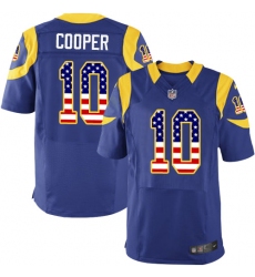 Men's Nike Los Angeles Rams #10 Pharoh Cooper Elite Royal Blue Alternate USA Flag Fashion NFL Jersey
