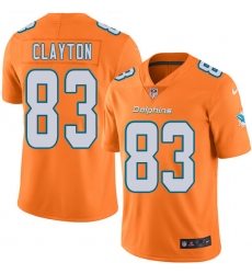 Men's Nike Miami Dolphins #83 Mark Clayton Elite Orange Rush Vapor Untouchable NFL Jersey