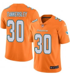 Men's Nike Miami Dolphins #30 Cordrea Tankersley Elite Orange Rush Vapor Untouchable NFL Jersey