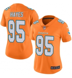 Women's Nike Miami Dolphins #95 William Hayes Limited Orange Rush Vapor Untouchable NFL Jersey