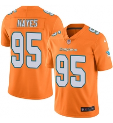 Youth Nike Miami Dolphins #95 William Hayes Limited Orange Rush Vapor Untouchable NFL Jersey