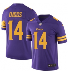 Youth Nike Minnesota Vikings #14 Stefon Diggs Elite Purple Rush Vapor Untouchable NFL Jersey