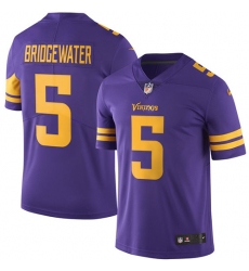 Youth Nike Minnesota Vikings #5 Teddy Bridgewater Elite Purple Rush Vapor Untouchable NFL Jersey