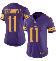 Women's Nike Minnesota Vikings #11 Laquon Treadwell Elite Purple Rush Vapor Untouchable NFL Jersey