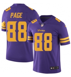 Men's Nike Minnesota Vikings #88 Alan Page Limited Purple Rush Vapor Untouchable NFL Jersey