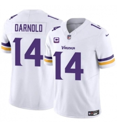 Men's Minnesota Vikings #14 Sam Darnold White 2024 F.U.S.E. With 4-Star C Vapor Untouchable Limited Stitched Jersey