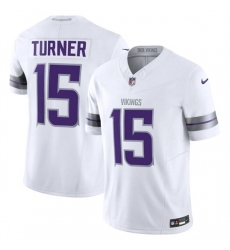 Men's Minnesota Vikings #15 Dallas Turner White F.U.S.E. Winter Warrior Limited Football Stitched Jersey