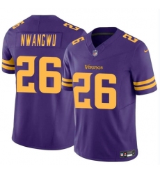 Men's Minnesota Vikings #26 Kene Nwangwu Purple 2023 F.U.S.E. Color Rush Untouchable Limited Stitched Jersey