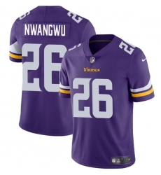 Men's Minnesota Vikings #26 Kene Nwangwu Purple Vapor Untouchable Limited Stitched Jersey