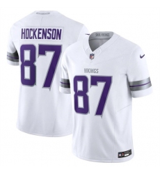 Men's Minnesota Vikings #87 T.J. Hockenson White F.U.S.E. Winter Warrior Limited Football Stitched Jersey