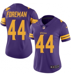 Women's Nike Minnesota Vikings #44 Chuck Foreman Elite Purple Rush Vapor Untouchable NFL Jersey