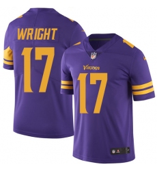 Men's Nike Minnesota Vikings #17 Jarius Wright Limited Purple Rush Vapor Untouchable NFL Jersey