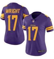 Women's Nike Minnesota Vikings #17 Jarius Wright Elite Purple Rush Vapor Untouchable NFL Jersey