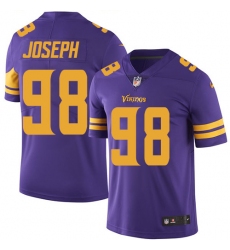 Men's Nike Minnesota Vikings #98 Linval Joseph Limited Purple Rush Vapor Untouchable NFL Jersey