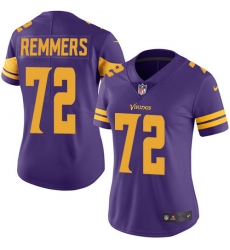 Women's Nike Minnesota Vikings #72 Mike Remmers Limited Purple Rush Vapor Untouchable NFL Jersey