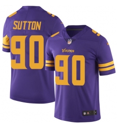 Men's Nike Minnesota Vikings #90 Will Sutton Limited Purple Rush Vapor Untouchable NFL Jersey