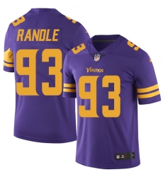 Men's Nike Minnesota Vikings #93 John Randle Limited Purple Rush Vapor Untouchable NFL Jersey