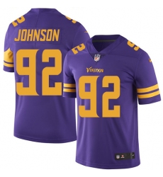 Youth Nike Minnesota Vikings #92 Tom Johnson Elite Purple Rush Vapor Untouchable NFL Jersey