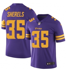 Men's Nike Minnesota Vikings #35 Marcus Sherels Limited Purple Rush Vapor Untouchable NFL Jersey