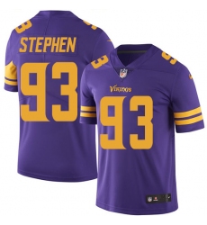 Youth Nike Minnesota Vikings #93 Shamar Stephen Elite Purple Rush Vapor Untouchable NFL Jersey