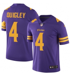 Men's Nike Minnesota Vikings #4 Ryan Quigley Limited Purple Rush Vapor Untouchable NFL Jersey