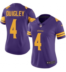 Women's Nike Minnesota Vikings #4 Ryan Quigley Limited Purple Rush Vapor Untouchable NFL Jersey