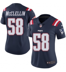 Women's Nike New England Patriots #58 Shea McClellin Limited Navy Blue Rush Vapor Untouchable NFL Jersey