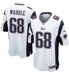 Men's Nike New England Patriots #68 LaAdrian Waddle Game White NFL Jersey