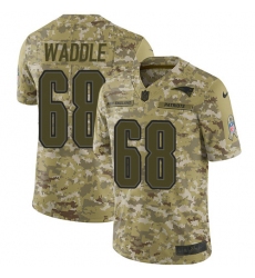 Men's Nike New England Patriots #68 LaAdrian Waddle Limited Camo 2018 Salute to Service NFL Jersey