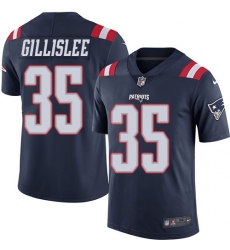 Men's Nike New England Patriots #35 Mike Gillislee Limited Navy Blue Rush Vapor Untouchable NFL Jersey