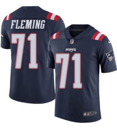 Men's Nike New England Patriots #71 Cameron Fleming Limited Navy Blue Rush Vapor Untouchable NFL Jersey