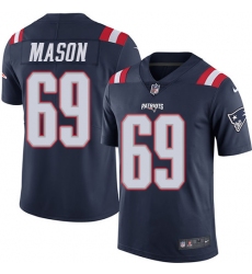 Men's Nike New England Patriots #69 Shaq Mason Limited Navy Blue Rush Vapor Untouchable NFL Jersey