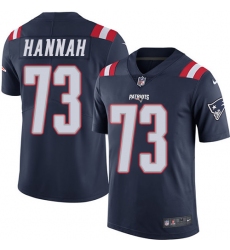 Men's Nike New England Patriots #73 John Hannah Limited Navy Blue Rush Vapor Untouchable NFL Jersey