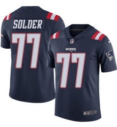 Men's Nike New England Patriots #77 Nate Solder Limited Navy Blue Rush Vapor Untouchable NFL Jersey