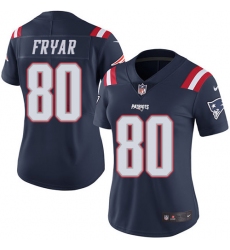 Women's Nike New England Patriots #80 Irving Fryar Limited Navy Blue Rush Vapor Untouchable NFL Jersey