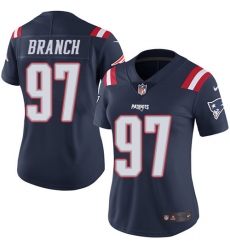 Women's Nike New England Patriots #97 Alan Branch Limited Navy Blue Rush Vapor Untouchable NFL Jersey