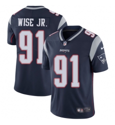 Youth Nike New England Patriots #91 Deatrich Wise Jr Navy Blue Team Color Vapor Untouchable Limited Player NFL Jersey
