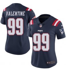 Women's Nike New England Patriots #99 Vincent Valentine Limited Navy Blue Rush Vapor Untouchable NFL Jersey