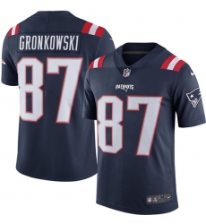 Men's Nike New England Patriots #87 Rob Gronkowski Limited Navy Blue Rush Vapor Untouchable NFL Jersey