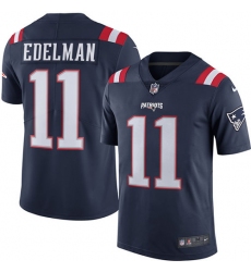 Men's Nike New England Patriots #11 Julian Edelman Limited Navy Blue Rush Vapor Untouchable NFL Jersey