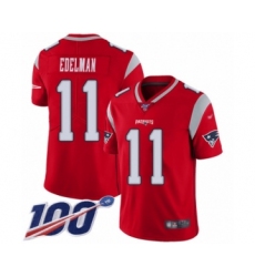 Youth New England Patriots #11 Julian Edelman Limited Red Inverted Legend 100th Season Football Jersey Youth New England Patriots #11 Julian Edelman Limited Red Inverted Legend 100th Season Football Jersey