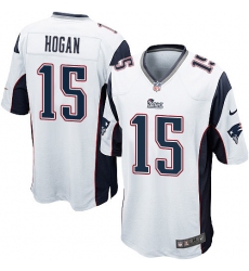 Men's Nike New England Patriots #15 Chris Hogan Game White NFL Jersey
