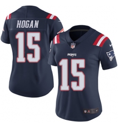 Women's Nike New England Patriots #15 Chris Hogan Limited Navy Blue Rush Vapor Untouchable NFL Jersey