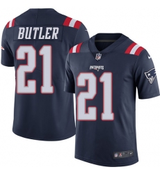 Men's Nike New England Patriots #21 Malcolm Butler Limited Navy Blue Rush Vapor Untouchable NFL Jersey